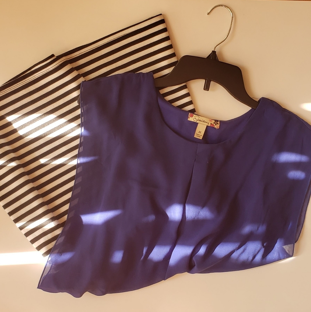 🧥 BLUE, BLACK, AND WHITE DRESS 🧥